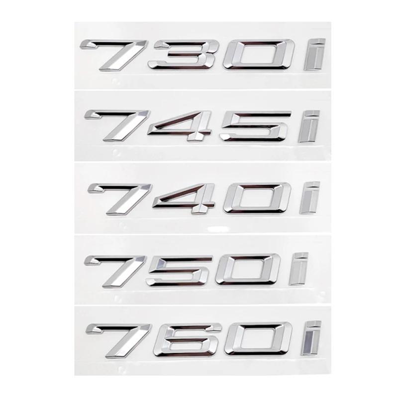 3D ABS Auto Kofferraum Buchstaben Logo Aufkleber Abzeichen Emblem Sticker für BMW 7er Serie 730i 740i 745i 750i E38 E65 E66 F01 F02 G11 G12