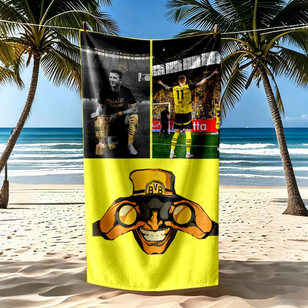 Borussia Dortmund Beach Towel Super Soft Absorbent Comfortable Lightweight Perfect For Traveling Yoga Camping And Swimming