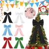 Large Satin Ribbon Bow for Christmas Tree Wedding Party Wall Decor Giant Pink Bow Themed Decorations Festive Holiday Decoration