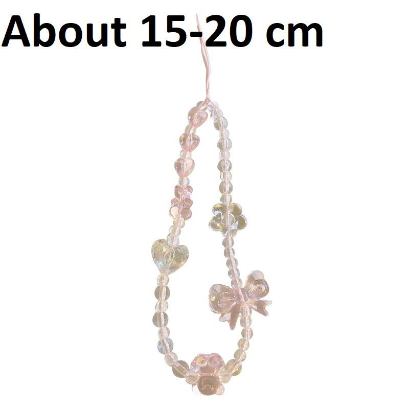 

Crystal Heart Bowknot Mobile Strap Little Bear Doll Cell Phone Chain Beads Hang Cell Phone Wrist Strap SJGS17