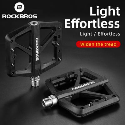 ROCKBROS Bike Pedals Nylon DU Bearing Ultra-light Mountain Non-Slip Bicycle Pedals Big Foot Road MTB Pedals Cycling Accessories