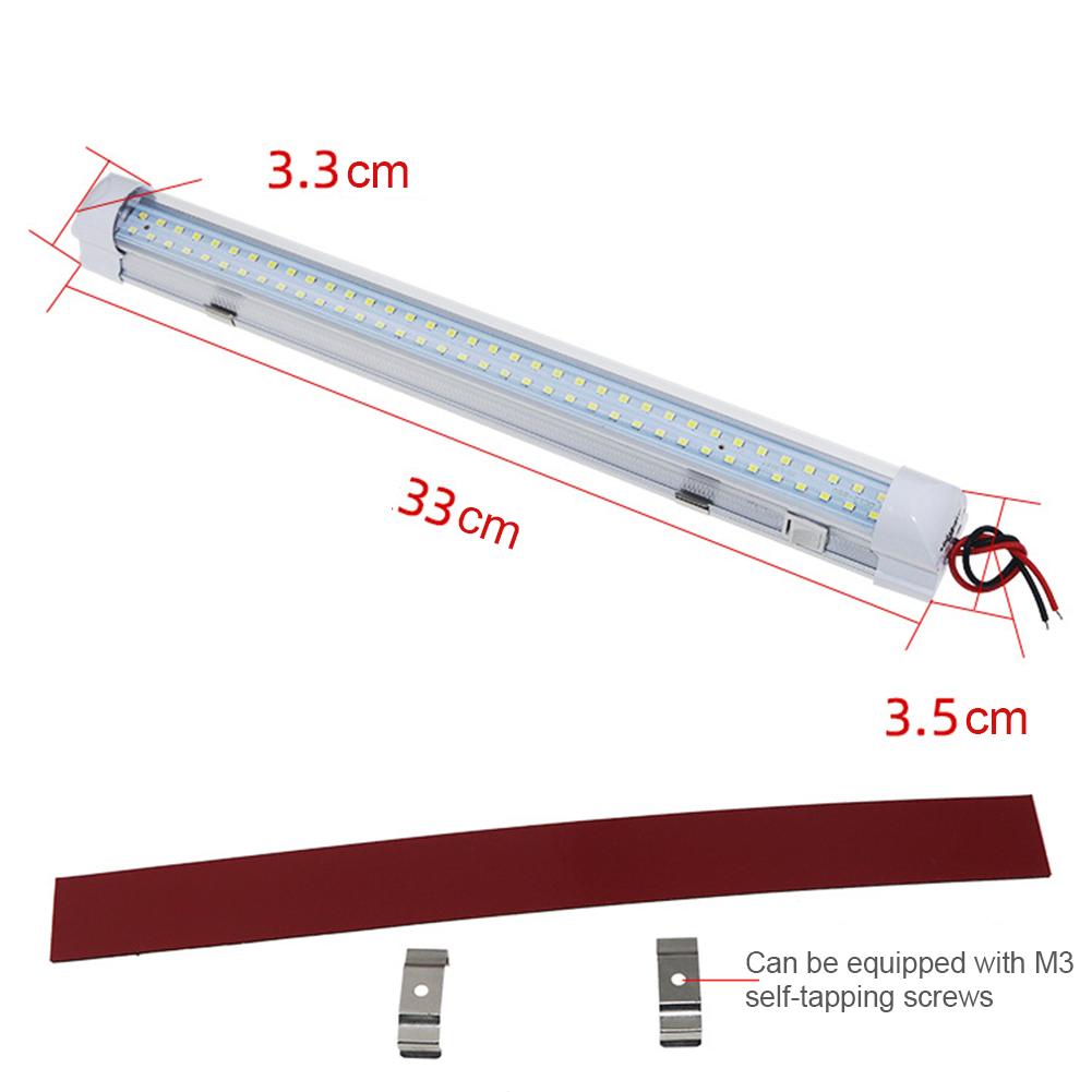 72 LED 12V Car Interior Led Light Bar White Light Tube with Switch for Van Lorry Truck RV for Camper Boat Indoor Ceiling Light