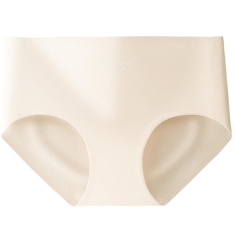 Ladies Spring and Autumn Pure Cotton 10A Antibacterial Extension Crotch No Trace Middle Waist Triangle Briefs
