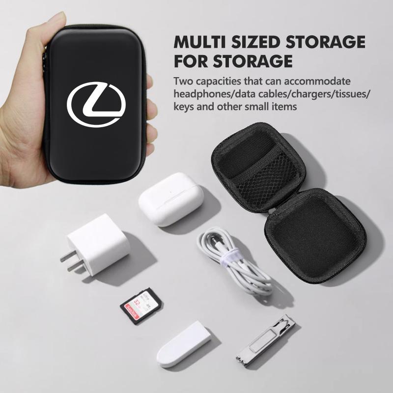 Car Earphone Key Case Men Ladies Key Storage Bag Auto Accessories For Lexus RX350 IS250 IS200 GS300 LX570 RC350 UX250h ES350RO8