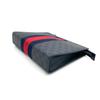 [Pre-Owned] Signature Logo Stripe Web Zipper Canvas Clutch - Excellent #1OO12FG