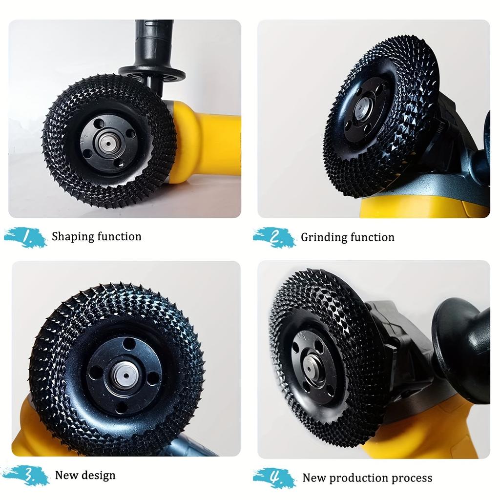 Quick-Shape Wood Grinder Wheel: Transform, Carve & Sand Effortlessly with Your Angle Grinder - Durable, Precision Tool for Woodw