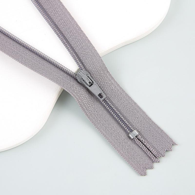 10Pcs Black 12cm Nylon Trousers Zipper Anti Slip Pants Placket Clothing Pocket Zipper Self Locking with Lock