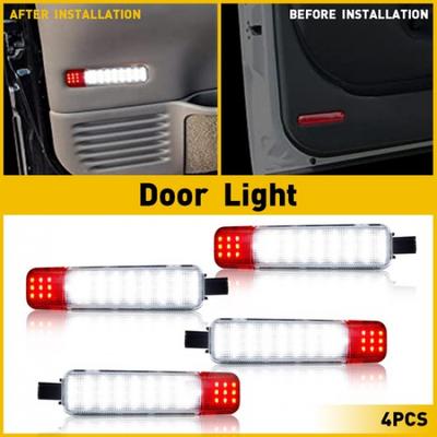 4x Rear Front LED Door Ide Light White Fit Red Escalade 1999-2006 Cadillac