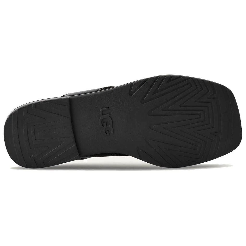 UGG Delray Leather Fashion Comfortable Slide Sandals Women Sandals Black 1167473-BLK