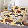 [2938 people's collection] Cartoon ten Qin Tianhe people thickened soft flannel blanket fan support