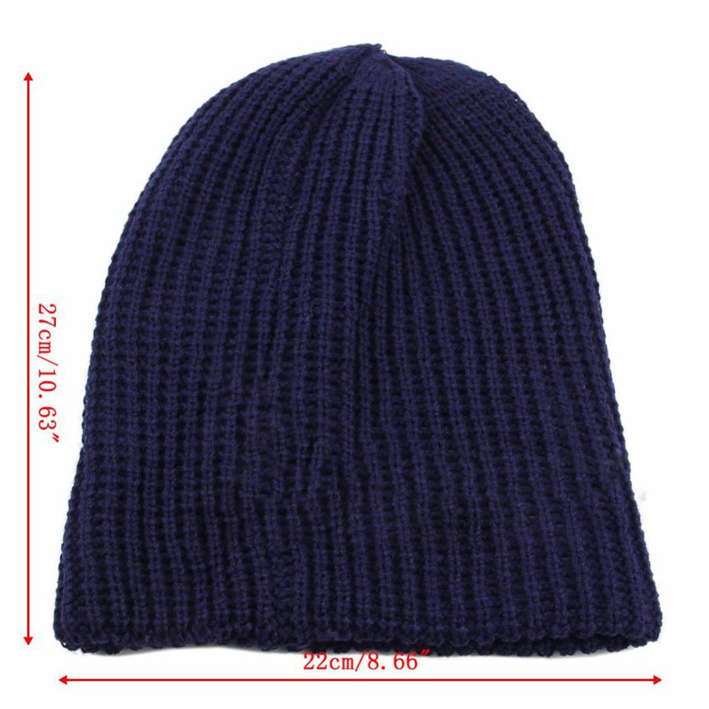 Knitted Hat Warm Oversize Beanie Hiking Travel Baggy Cap for Man & Woman
