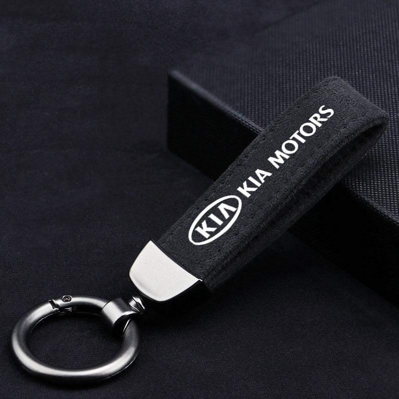 2026 Adesivo Auto Caldo Portachiavi Auto Lusso Uomo Donna Pelle Scamosciata per KIA sportage ceed sorento cerato optima picanto rio soul k3