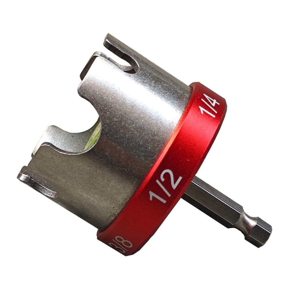 Fast Nut Installation Drill Attachment for 14 38 and 12 Threaded Rods for Use with Power Drills Featuring Hex Shank Design