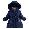 Girls' Winter Clothes Plus Velvet Thick Coat