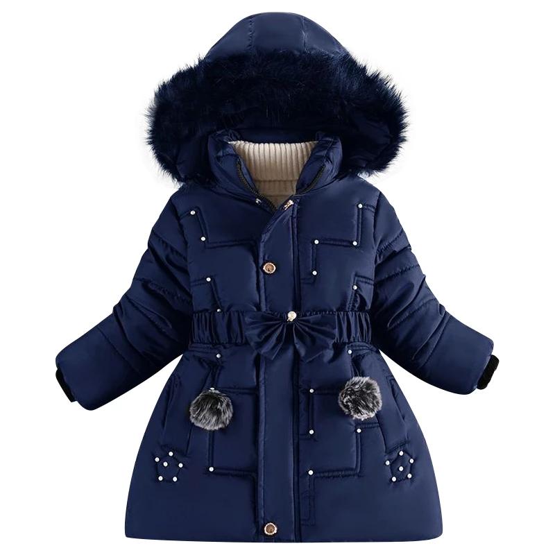 Girls' Winter Clothes Plus Velvet Thick Coat
