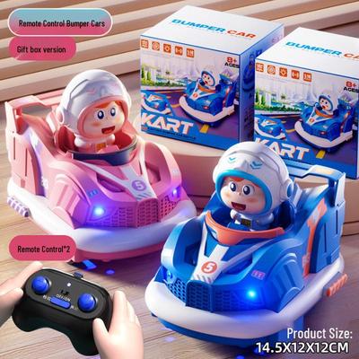 Children's RC Bumper Car - Parent-Child Interactive Two-Player Battle with Lights, Music, Drift, Collision, and Ejection.