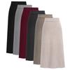 EastRogue Mode Damen Elegante Kleidung Neuer Wollrock Gespaltene Tasche Hüftrock Schritt Langer Rock Wolle