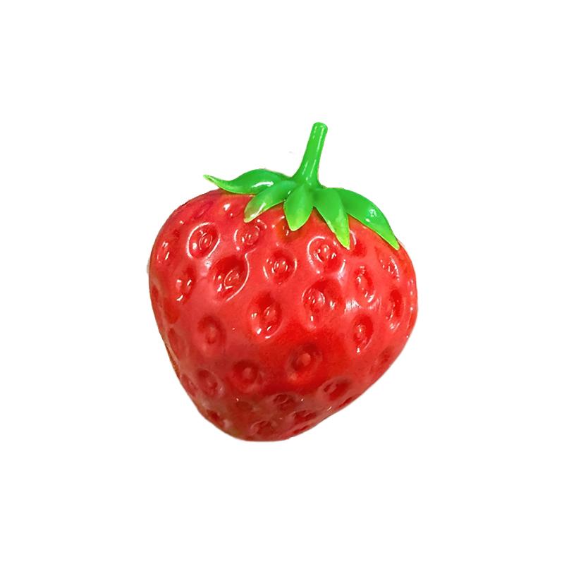 Crunchy Squishy Strawberry Stress Ball Moldable Squeeze Toy Round Blocks Filled Stress Relief Relaxing Fidget Toy Holiday Gifts