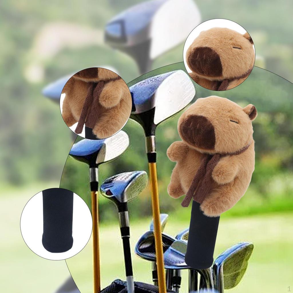 Husă de pluș Capybara pentru club de golf Fairway Wood, Mânecă de protecție împotriva zgârieturilor