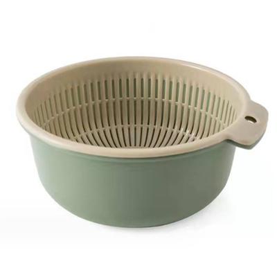 Double Layer Drainer Basket Multifunctional Fruit Vegetable Washing Bowl Kitchen Colander Bowl