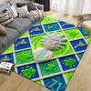 Rick Home Sofa Decoration for Living Room & Bedroom, Non‑Slip Play Flannel Floor Mat for Game Room
