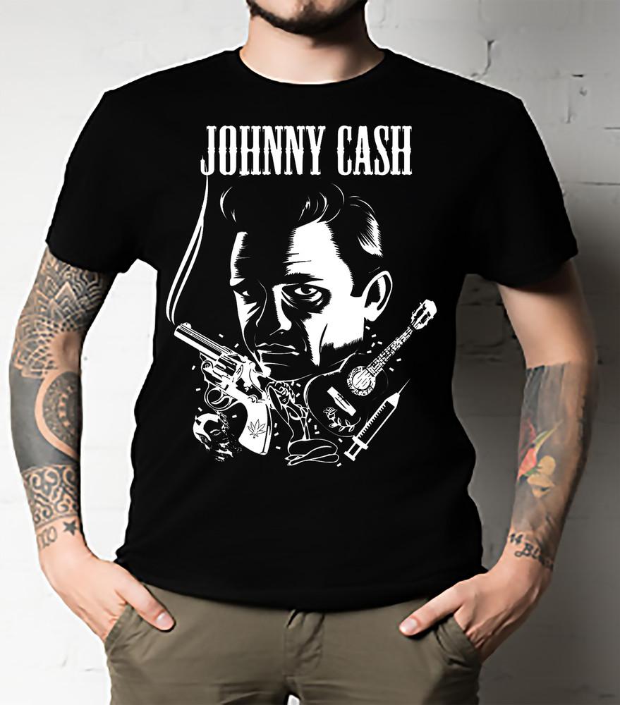 Johnny Cash at Folsom Prison TShirt The Man in Black Hank Williams Merle Haggard Unisex T-Shirt S