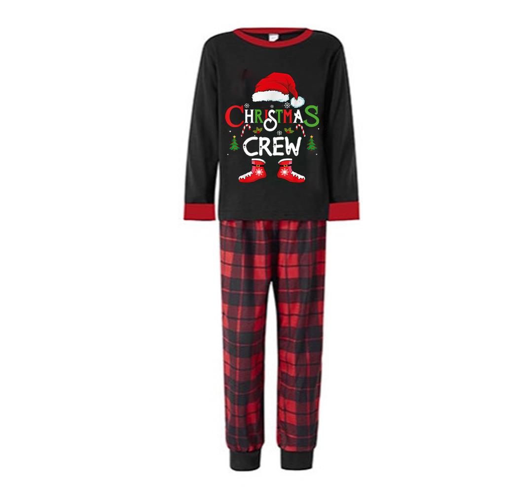Christmas Print Family Set Long Sleeved Top And Pants Family Set Parent-child Outfit