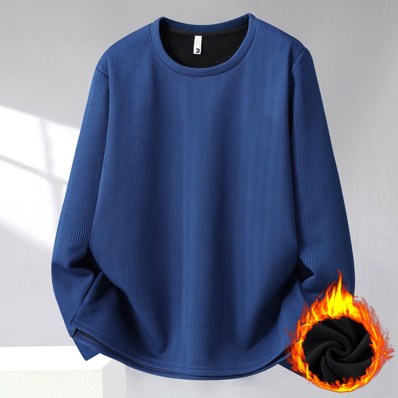 Plus Size 5XL-13XL Fashion Autumn Winter Oversize Sweatshirts for Men Clothes Thick Warm Fleece-lined Long Sleeve Tops Casual Men's Pullovers