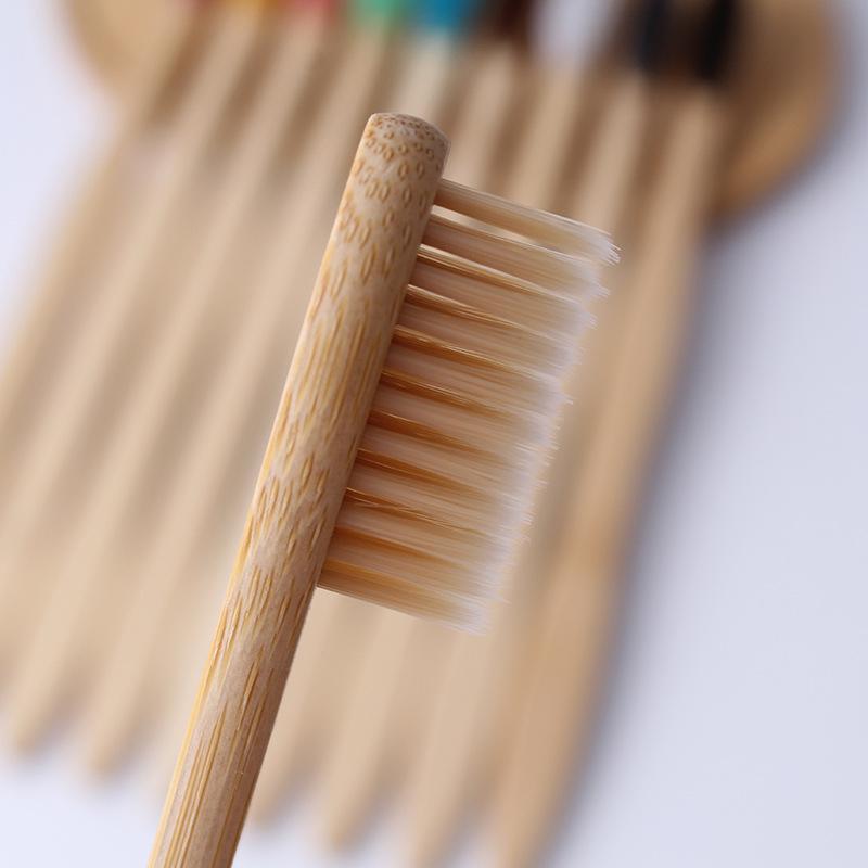 10-Pack Soft Bristle Bamboo Toothbrush Set for Adults - Ideal for Home, Hotel, or B&B, Custom Labeling Available