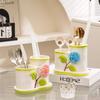 Ceramic Storage Rack Chopstick Holder Hydrangea-style Dish Storage Box Kitchen Utensils  Kitchen Organization Accessories