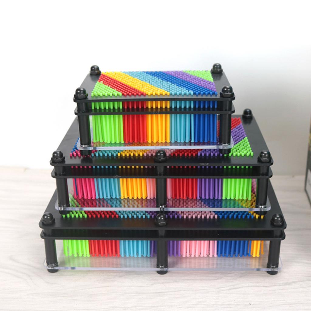 3D Pin Art Toy - Plastic Pin Board For Kids, 3D Pin Impressions Sculpture Needle Toys