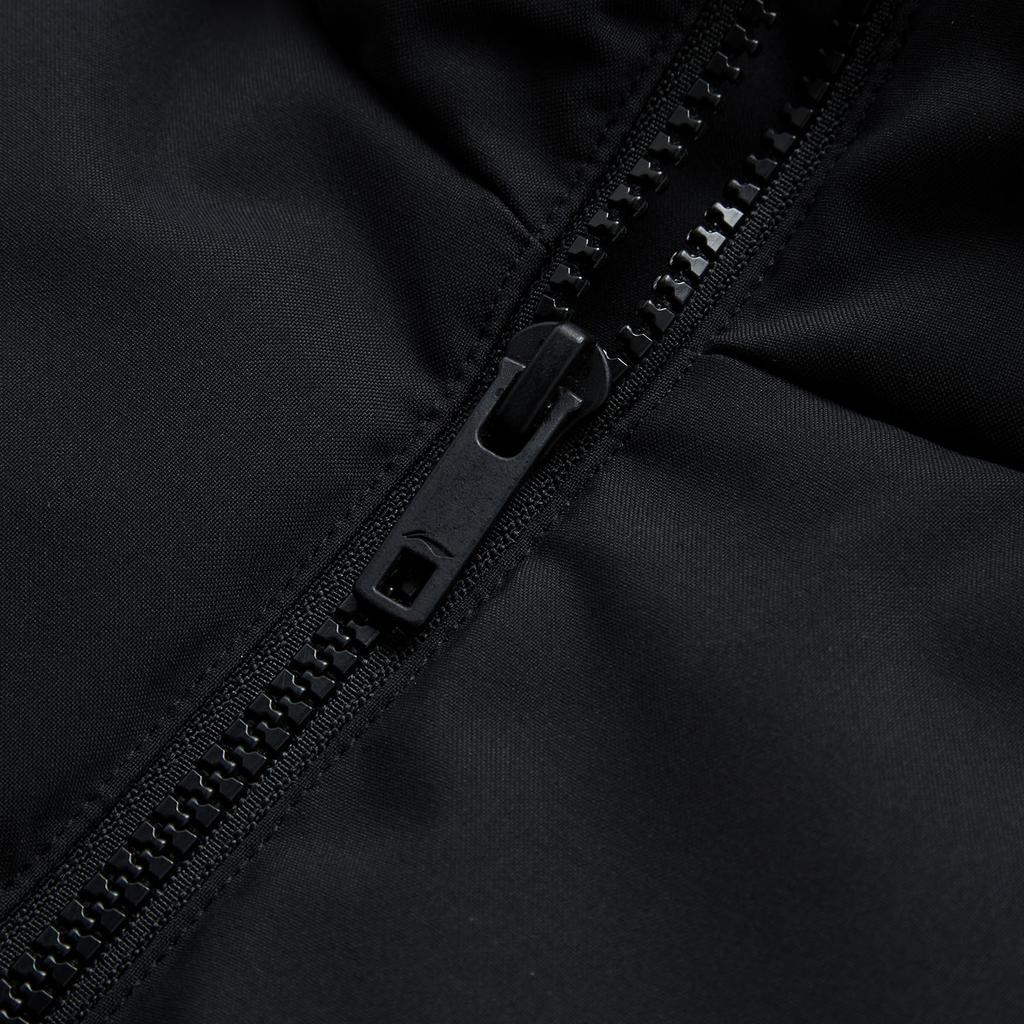 Li-Ning Sports Trend Series Solid Color Stand Collar Cardigan Vest Men Vests Black AMRU033-1