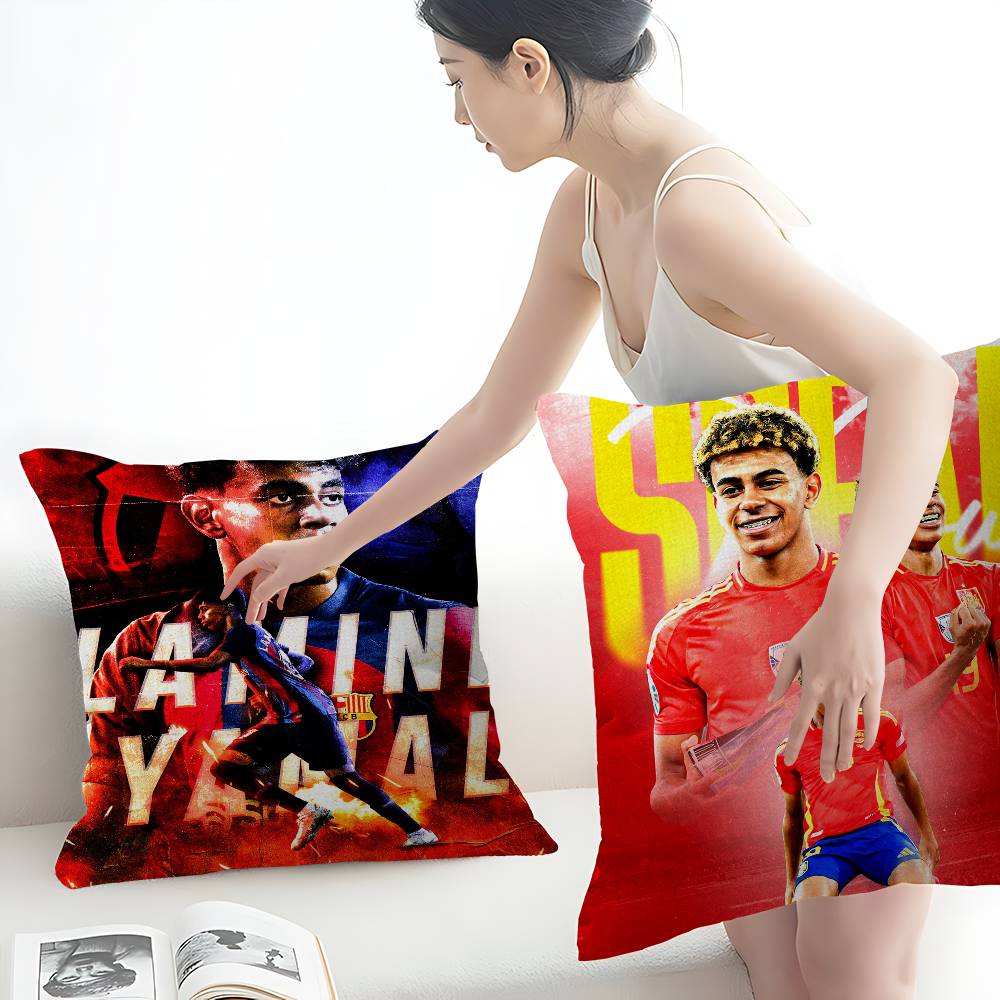Popular Football Stars L-Lamine Y-Yamal Pillow Cover Design Cushion Cover Decor Holiday Decorati