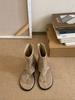 Summer New Toe Sandals Hollow Breathable Cool Boots Inner Height Increase Roman Shoes Short Trouser Boots Women