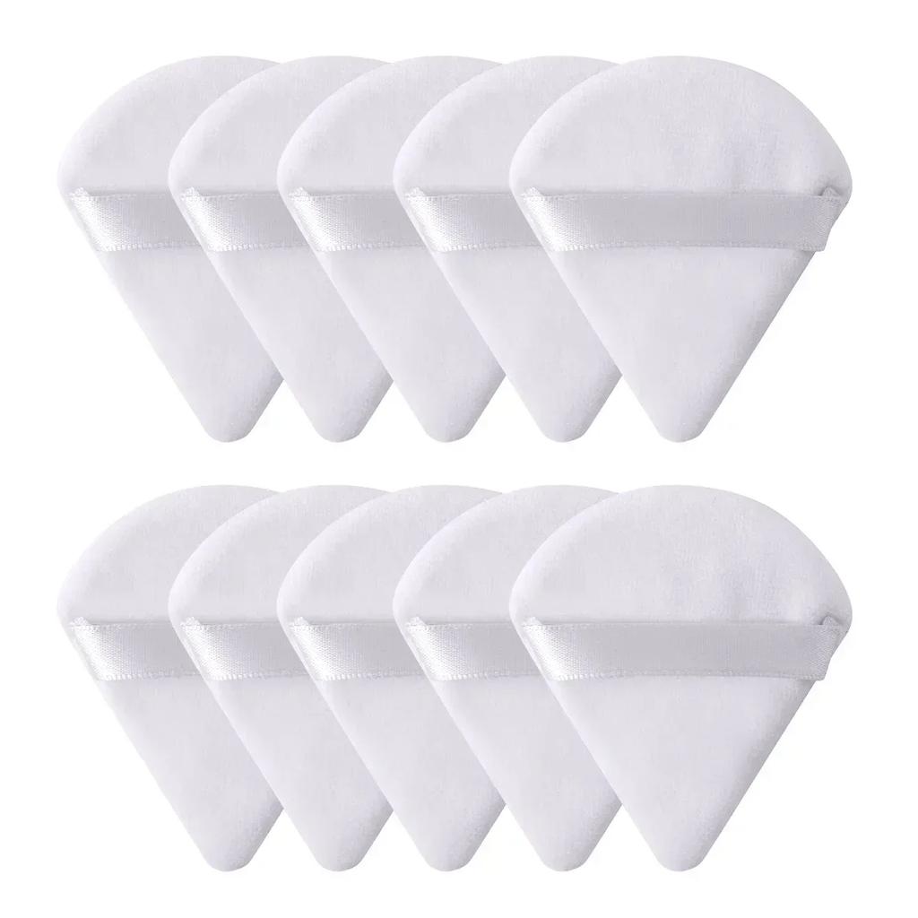 20/10Pcs Triangle Velvet Powder Puff Wet Dry Use Makeup Sponge Cosmetics Blender Makeup Foundation Beauty Tool Accessories