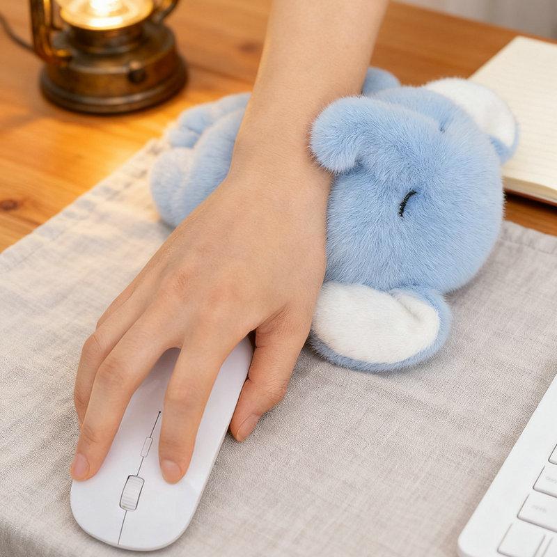 19Cm Cute Palm Doll Plush Plaything Fox Desktop Wrist Pad Doll Mouse Wrist Treasure Table Companion Doll Fragrance Granule Present