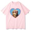 Doggo Golden Retriever Love Sunglasses Print Tshirt Swimmer Dog Graphic T-shirts Funny Women Fashion Casual T Shirt Personality