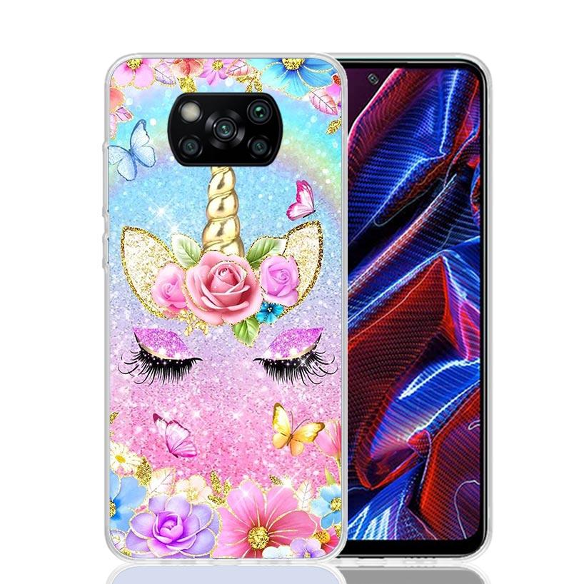 

Pink Unicorn Rainbow Case Phone Cover for Xiaomi Redmi Note 10 9 9S 8 8T 7 5 Pro Mi 12T 11T 10T 9T 12 11 Lite A3 A2 Trend Fundas Xiaomi Mi 11 Lite