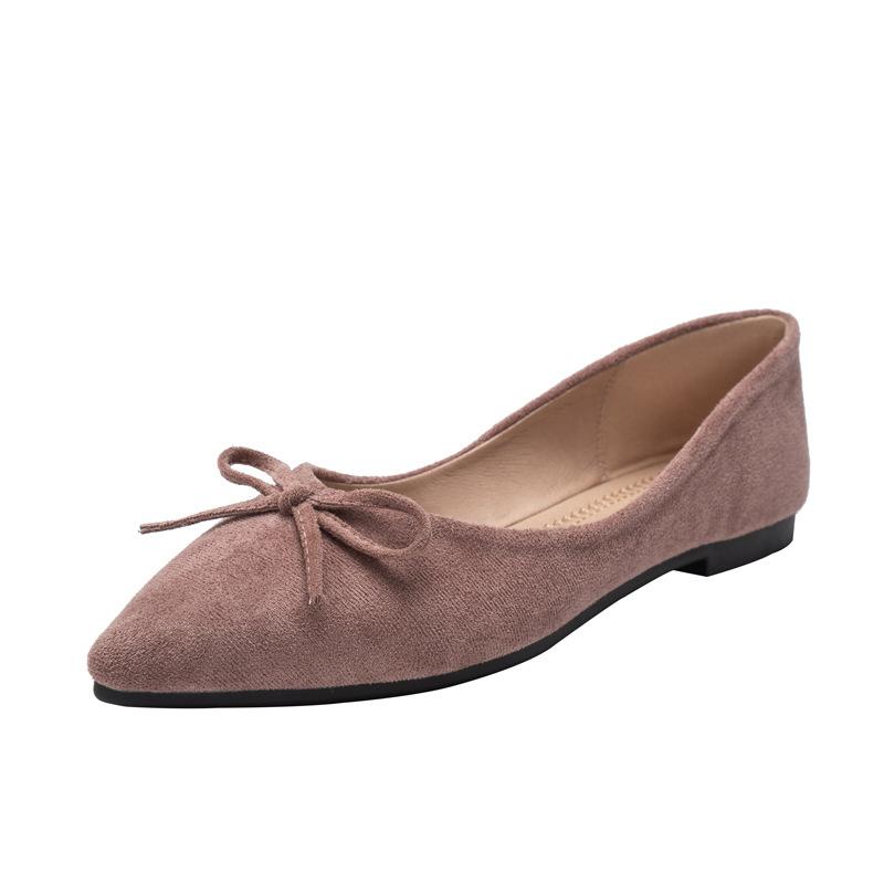 Mode Elegant Schleife Leopardenmuster Ballerinas Frau Übergröße 40-43 Sneaker Schuhe Damen Slipper spitze Zehen Flock Mokassins