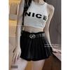 Minimalist Belt Stylish For Young Adults Versatile Black Star Cross Design Perfect For Jeans