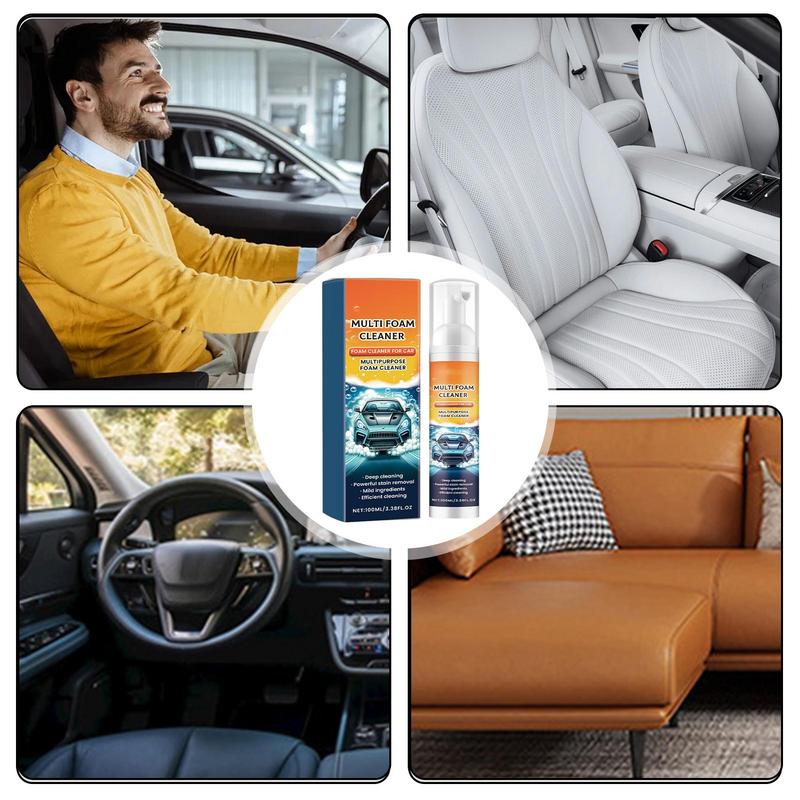 Car Foam Cleaner Deep Cleaning Car Foam Multi Stain Removal Foam Cleaner Cleaning Foam For Mild Efficient Multipurpose Use