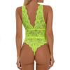 European and American lace perspective sex underwear new lingerie wavy lace sexy back onesie Ebay