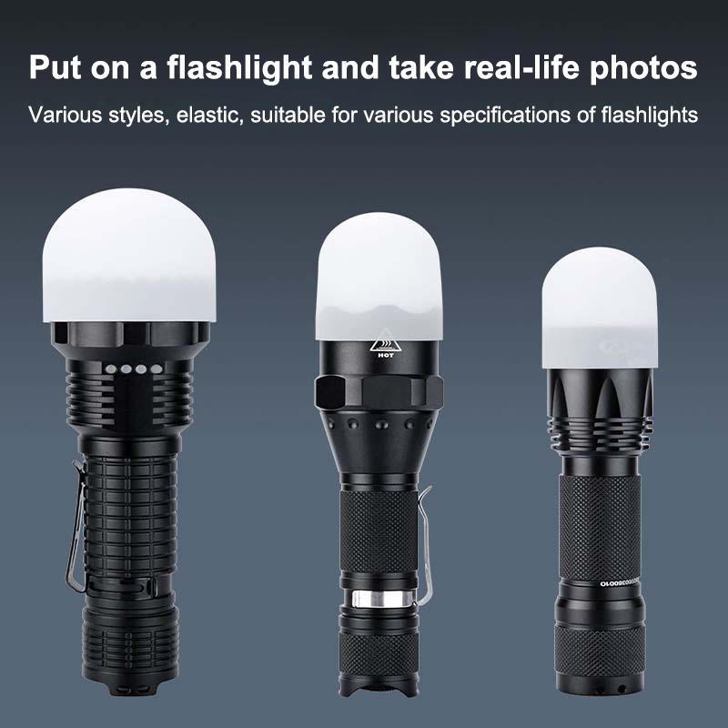 2Pcs Silicone Elastic Flashlight Lampshade For Sp31 Sp35 If22A C8G If25A Sp36 S2 C8 Ea01 Ts21 Q8 14-75Mm Torch