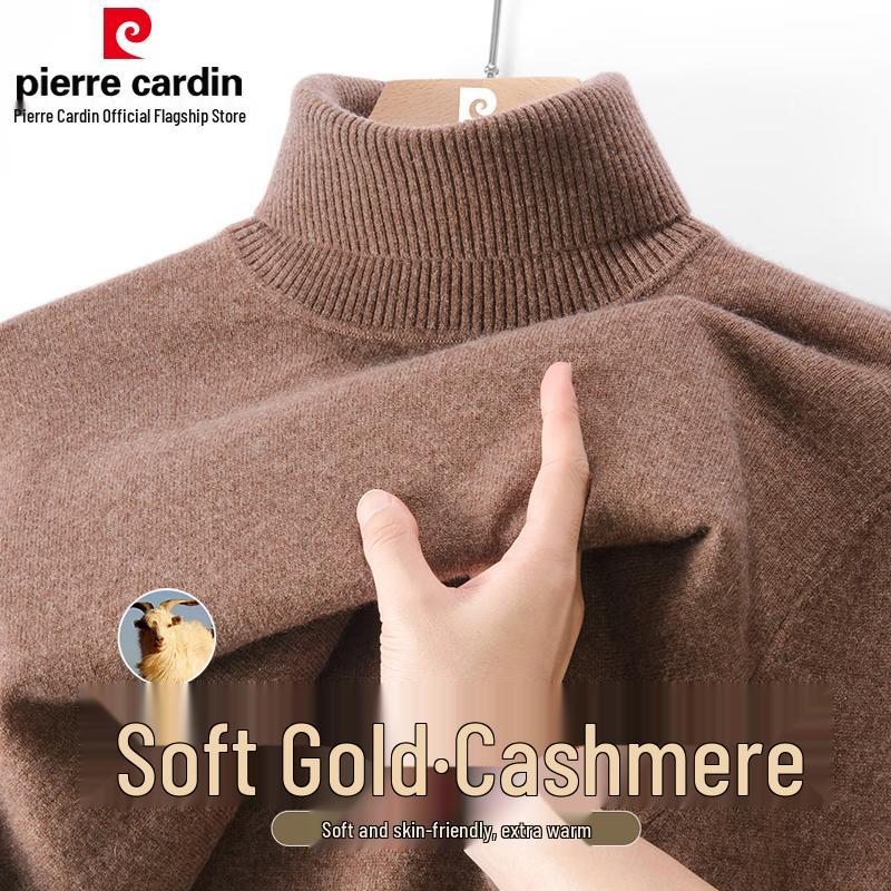 Pánský svetr s rolákem z čistého kašmíru Pierre Cardin