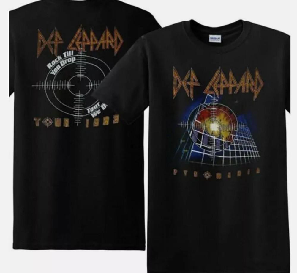 Reprint 1983 Def Leppard Pyromania Tour Concert Rock Band T-Shirt Unisex T-Shirt XL