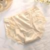 Traceless Pure Desire Sexy Lace Mid-waist Panties Women's Hip Lift Large Size Breathable Panties