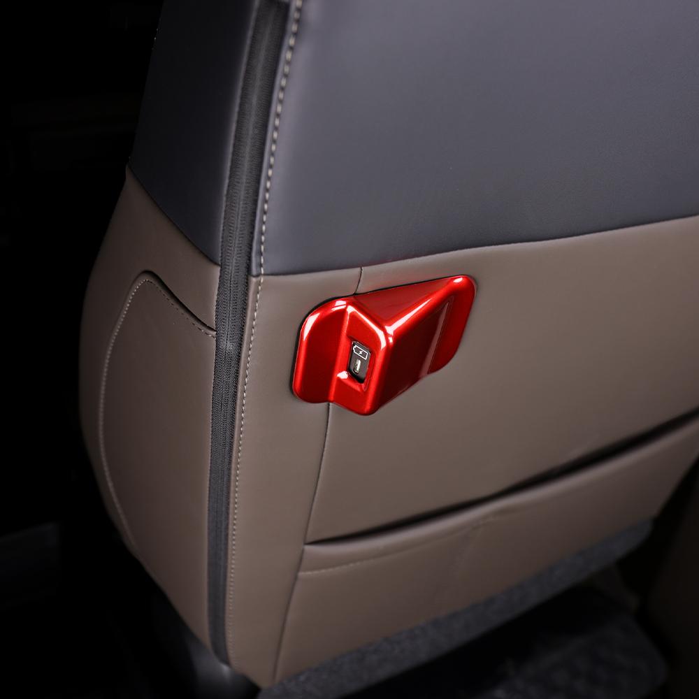 2PCS For KIA PV5 2025-2026 LHD Car Seat USB Charging Port Socket Frame Cover Decorative Protector Interior Styling Accessories