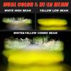 Helmet Style Fog Driving Light Motorcycle LED Headlight Dual Eye White Yellow Projector Lens Spotlights for Moto Offroad Tractor