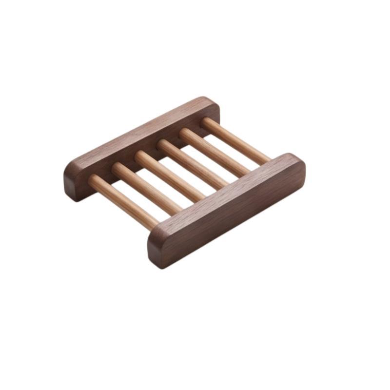 Eco Natural Wood Soap Holder Drain Design Prevent Mildew Soap Tray for Bathroom Counter Shower Housewarming Gift Idea