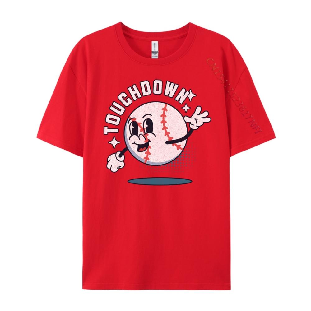 Funny Touchdown Baseball Football Mash Up Graphic Tee Shirt Clothes Graphic T Shirts Men Camisas De Hombre Game S